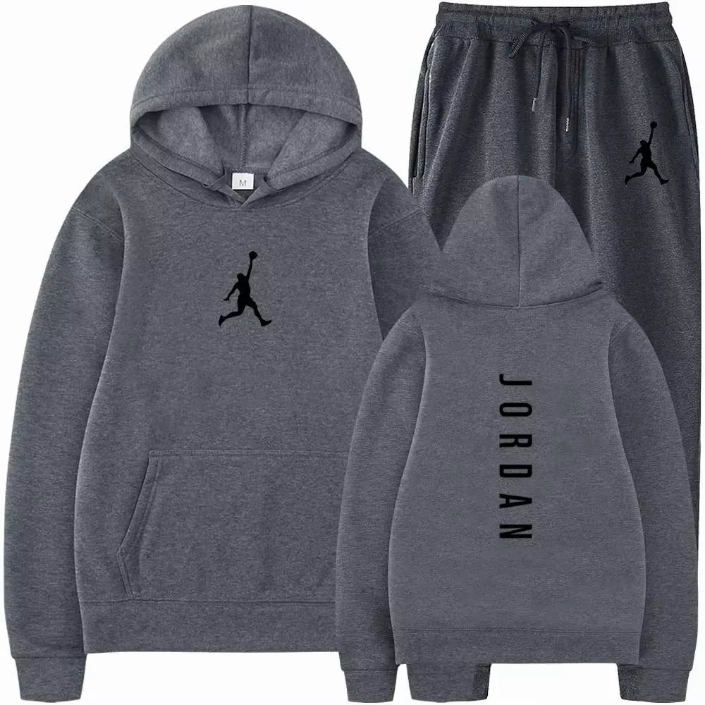 Men'S 2025 High-Quality Sportswear Sweatshirt + Sweatpants, Fashionable Sportswear Sweatshirt Set for Spring and Autumn