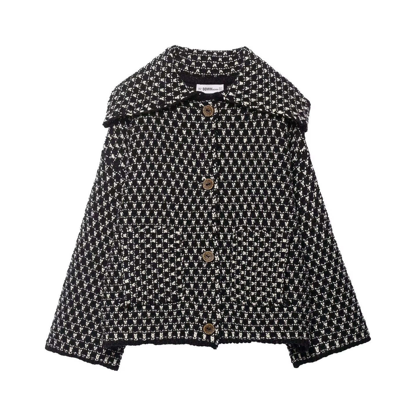 2025 New Autumn Brown Long Sleeve Knitted Cardigans Women Elegant Lapel Single Breasted Loose Sweater Coat Knitwear Korean Style