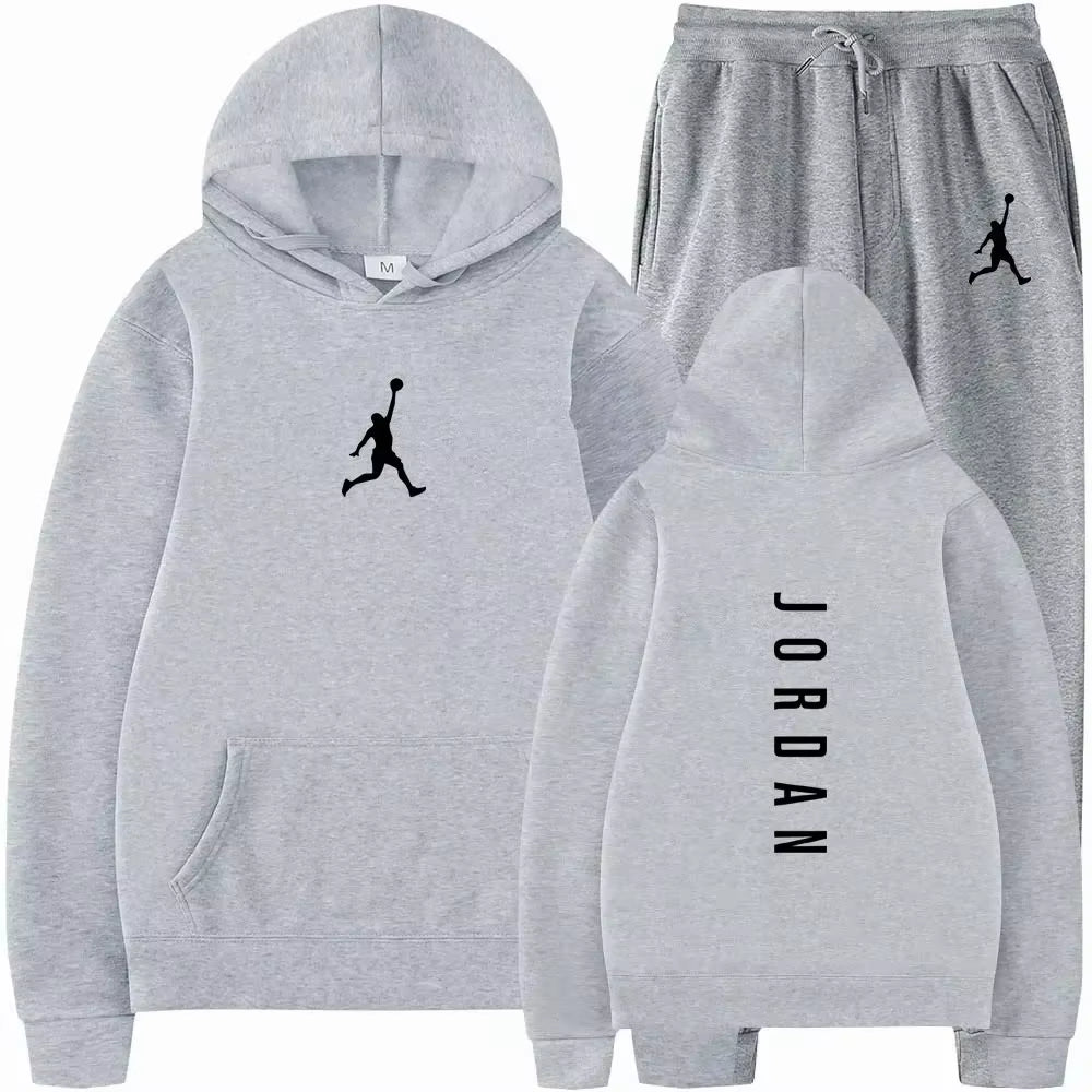 Men'S 2025 High-Quality Sportswear Sweatshirt + Sweatpants, Fashionable Sportswear Sweatshirt Set for Spring and Autumn