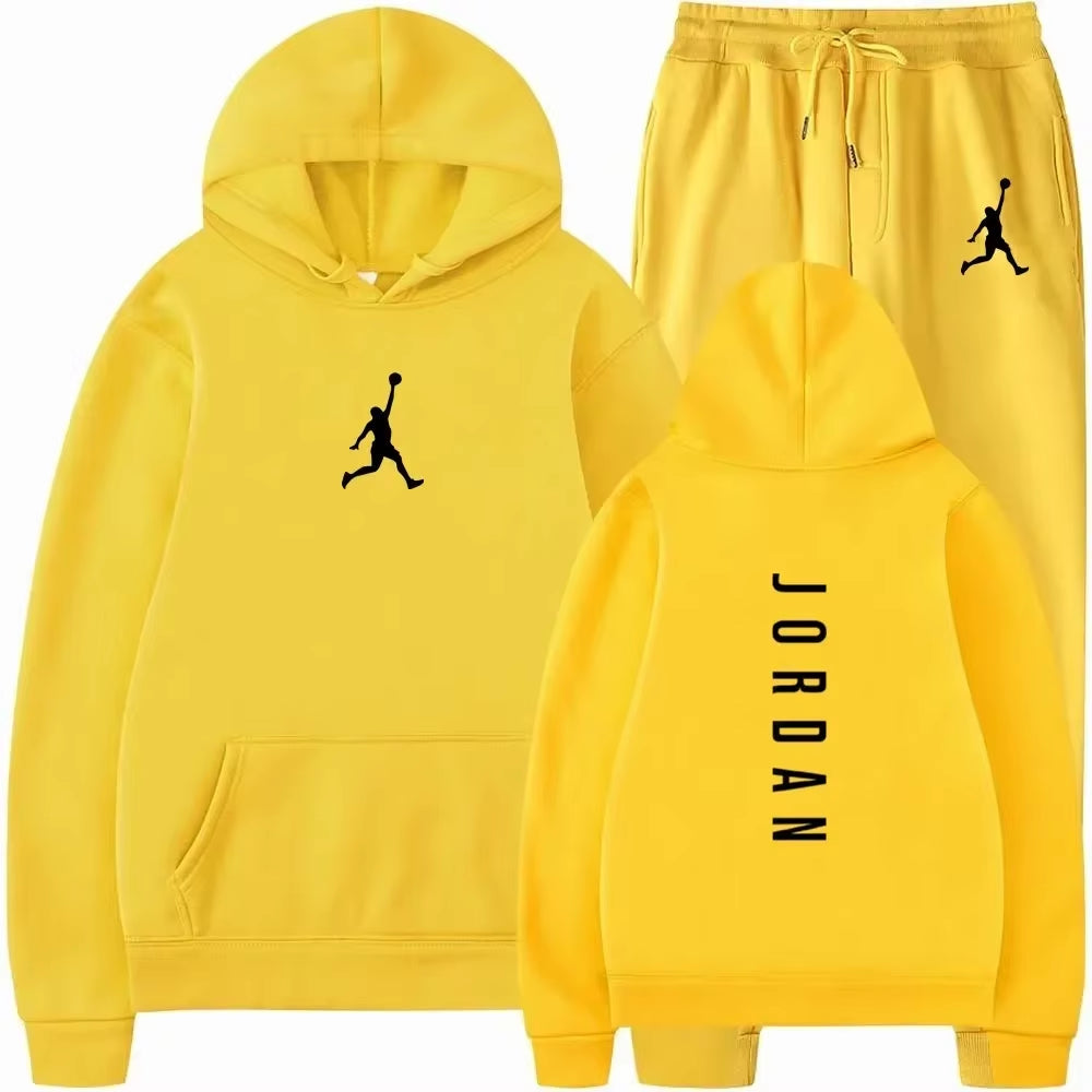 Men'S 2025 High-Quality Sportswear Sweatshirt + Sweatpants, Fashionable Sportswear Sweatshirt Set for Spring and Autumn